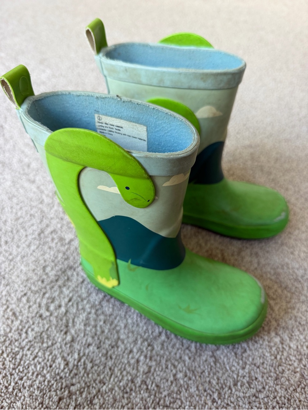 Target Green Dinosaur Pull-On Kids Rain Boots